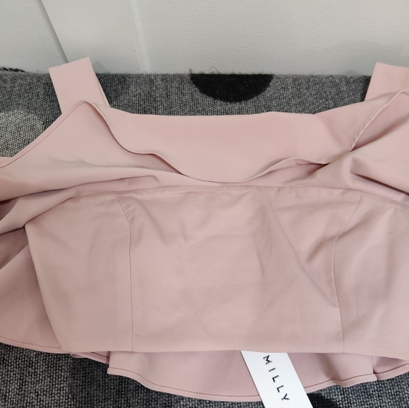 Milly Blush Ruffle Crop Top NWT - 4 - Picture 9 of 11